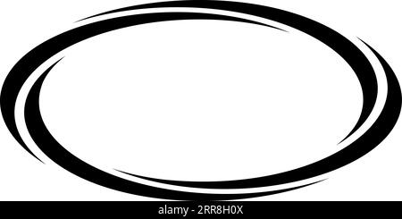 Oval ellipse banner frames, borders Stock Vector