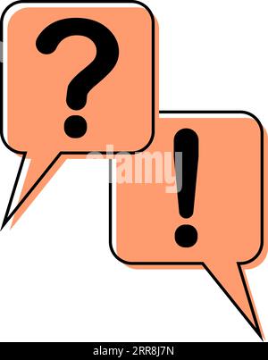 comic book style question and answer Stock Vector