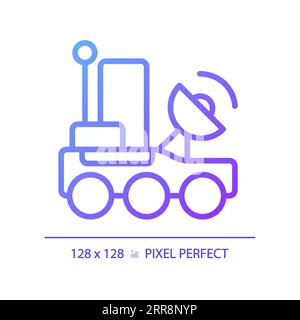 Lunar rover pixel perfect gradient linear vector icon Stock Vector
