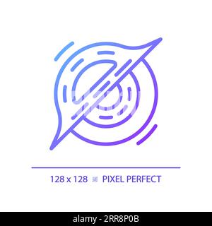 Black hole pixel perfect gradient linear vector icon Stock Vector
