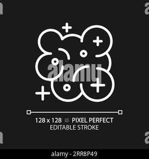 Nebula pixel perfect white linear icon for dark theme Stock Vector