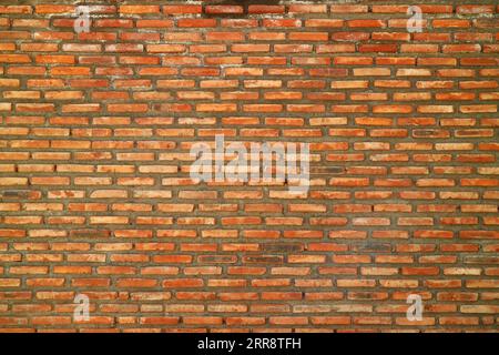 Front View of Old Brick Wall for Abstract Backdrop Stock Photo
