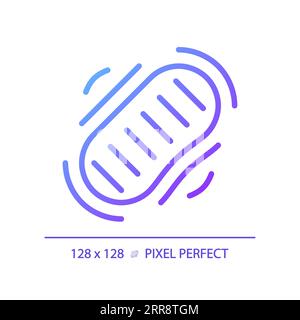 Moon footprint pixel perfect gradient linear vector icon Stock Vector