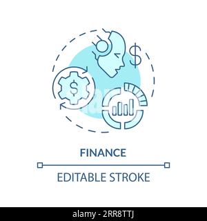 2D customizable finance line icon concept Stock Vector