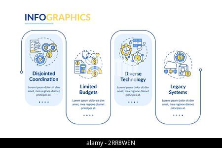 Colorful HIR layout with linear icons Stock Vector