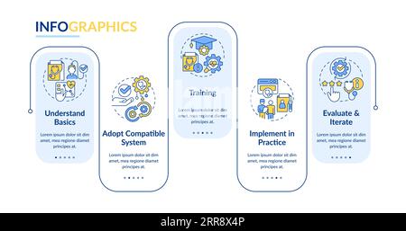 HIR layout with thin line icons concept Stock Vector