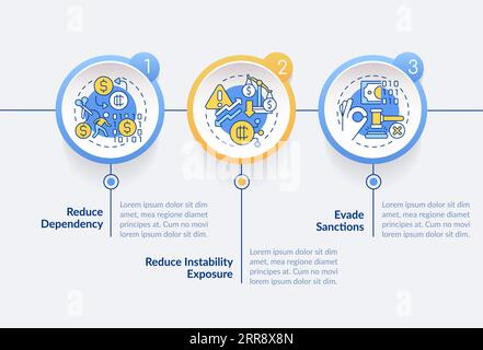 Multicolor digital currency layout with linear icons Stock Vector