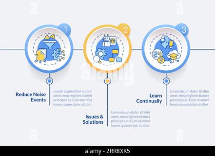 2D AI ops layout with thin line icons concept Stock Vector