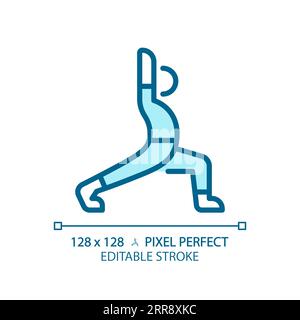 2D customizable exercise linear icon Stock Vector