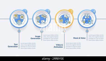 AI for SEO layout with colorful thin line icons Stock Vector