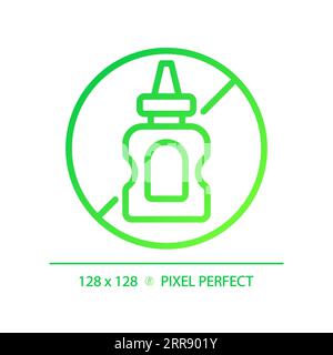 2D thin linear green gradient mustard free icon Stock Vector