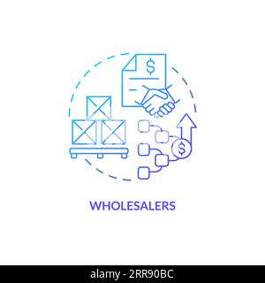 2D wholesalers gradient line icon concept Stock Vector