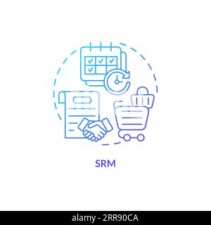 2D SRM gradient line icon concept Stock Vector