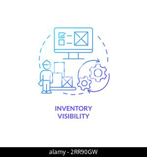 2D inventory visibility gradient line icon concept Stock Vector