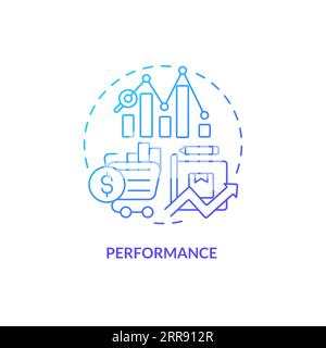 2D performance gradient line icon concept Stock Vector
