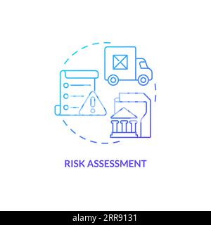 2D risk assessment gradient line icon concept Stock Vector