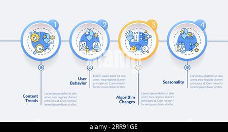 Colorful AI for SEO layout with thin linear icons Stock Vector