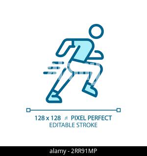2D customizable running linear icon Stock Vector