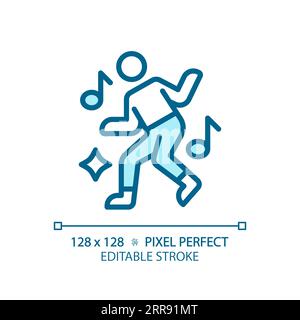 2D customizable dance linear icon Stock Vector