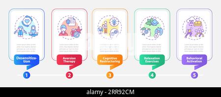 Behavioral therapy layout with linear icon concept Stock Vector