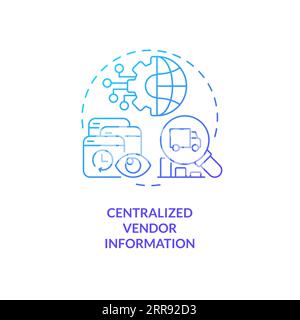 2D centralized vendor information gradient concept Stock Vector