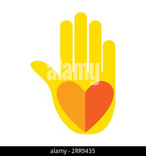 Heart symbol of friendliness and greetings vector Stock Vector