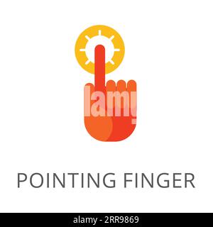 gesture pointing finger on a light background Stock Vector Image & Art ...