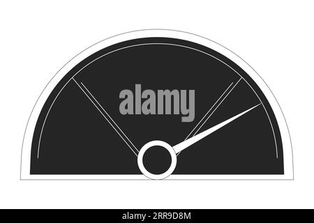 Productivity speed scale flat monochrome isolated vector object Stock Vector