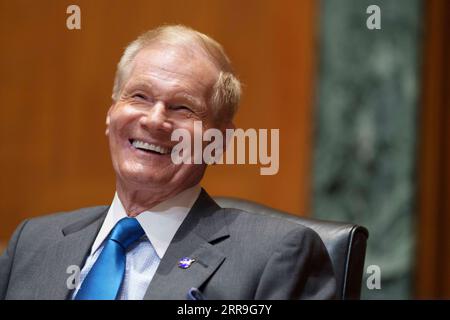 210615 -- WASHINGTON, June 15, 2021 -- NASA Administrator Bill Nelson testifies before the U.S. Senate Appropriations Subcommittee on Commerce, Justice, Science, and Related Agencies regarding NASA s FY 2022 Budget Request in Washington, D.C., the United States, on June 15, 2021. Photo by /Xinhua U.S.-WASHINGTON, D.C.-NASA-BILL NELSON-HEARING TingxShen PUBLICATIONxNOTxINxCHN Stock Photo