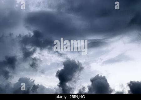 Stunning Dark Cloud Formations Right Before A Thunderstorm. Stock Photo