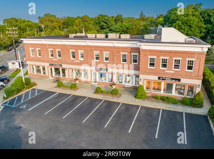 aerial view of 34 bay street, sag harbor Stock Photo