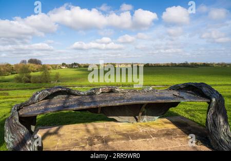 The La Fière Bridge and Monument Iron Mike Memorial Stock Photo