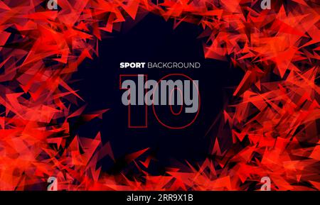 Black and red gaming background with shards shape composition. Digital abstract distortion particle. Vector cover design. Stock Vector