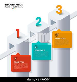 Infographic template with icons and 3 options or steps. Columns. Can be used for workflow layout, diagram, banner, webdesign. Vector illustration Stock Vector