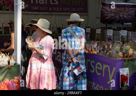 Horticulturist enthusiasts enjoy the hot temperatures at RHS Wisley annual flower show, Surrey, England, UK. 07th Sep, 2023. Credit: Jeff Gilbert/Alamy Live News Stock Photo