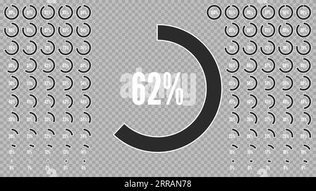 Big percent collection for user interface UI or business infographic ...