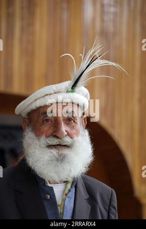 Old gentleman from Karimabad in the Hunza Valley of northern Pakistan Stock Photo