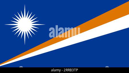 Marshall Islands flag Stock Vector