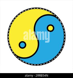 Yin Yang Symbol Of Balance And Harmony. Taoism Sign Stock Vector