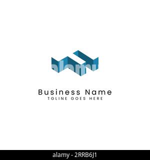 Simple F Letter logo in 3d design. Creative vector illustration Alphabet F with typographic shape Stock Vector