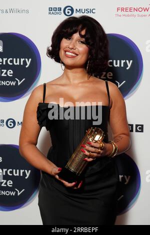 Raye attending the Mercury Prize 2023 awards show at the Eventim Apollo in London. Picture date: Thursday September 7, 2023. Stock Photo