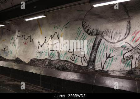 The Hallonbergen Station Of The Stockholm Tunnelbana Stock Photo - Alamy