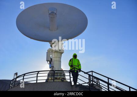 211101 -- BEIJING, Nov. 1, 2021 -- File photo taken on Dec. 20, 2019 shows the satellite receiver at the Entoto Space Observatory facility on the outskirts of Addis Ababa, capital of Ethiopia.  Xinhua Headlines: China can be counted on for solid action against climate change MichaelxTewelde PUBLICATIONxNOTxINxCHN Stock Photo