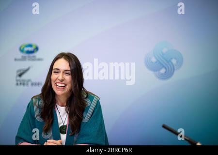 Bilder des Jahres 2021, News 11 November News Themen der Woche KW45 News Bilder des Tages 211113 -- WELLINGTON, Nov. 13, 2021  -- New Zealand Prime Minister Jacinda Ardern chairs the 28th Asia-Pacific Economic Cooperation APEC Economic Leaders Meeting in Wellington, New Zealand, Nov. 13, 2021. Ardern reaffirmed her confidence in multilateral cooperation in the Asia-Pacific region and called for consistent joint efforts to tackle the most important regional challenges at the 28th APEC Economic Leaders Meeting on Saturday local time.  NEW ZEALAND-WELLINGTON-APEC ECONOMIC LEADERS MEETING Xinhua P Stock Photo