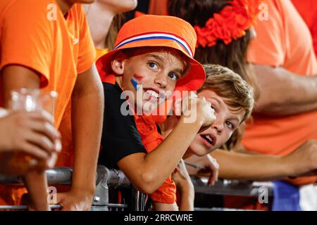 Eindhoven, Netherlands. 07th Sep, 2023. EINDHOVEN, NETHERLANDS - SEPTEMBER 7: fan of the Netherlands during the UEFA EURO 2024 European Qualifiers match between Netherlands and Greece at the Philips Stadion on September 7, 2023 in Eindhoven, Netherlands (Photo by Broer van den Boom/Orange Pictures) Credit: Orange Pics BV/Alamy Live News Stock Photo