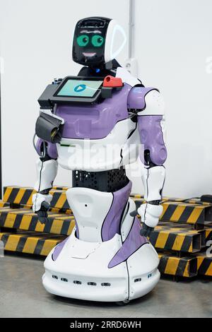 Perm, Russia - July 13, 2023: humanoid robot with a friendly face in ...