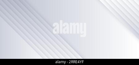 Diagonal gradient lines background. Light gray and white abstract tech stripes wallpaper. Subtle geometric universal texture. Vector silver backdrop for flyer, poster, banner, cover. Stock Vector