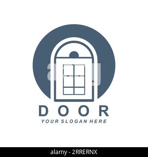 Home Window Logo, Home Interior icon design Stock Vector