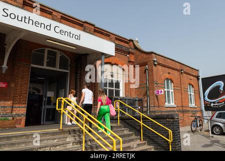 c2c Southend Central railway station in Southend on Sea, Essex, UK. Stock Photo