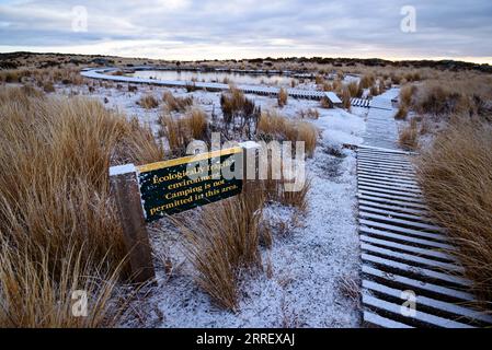 Winter view of Pouakai Tarns, Mt. Taranaki, New Zealand Stock Photo